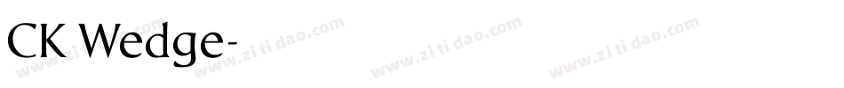 CK Wedge字体转换